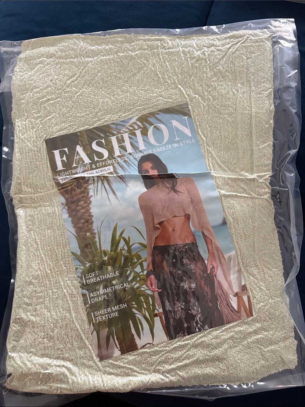 Lightweight Cream Sheer Fashion Top